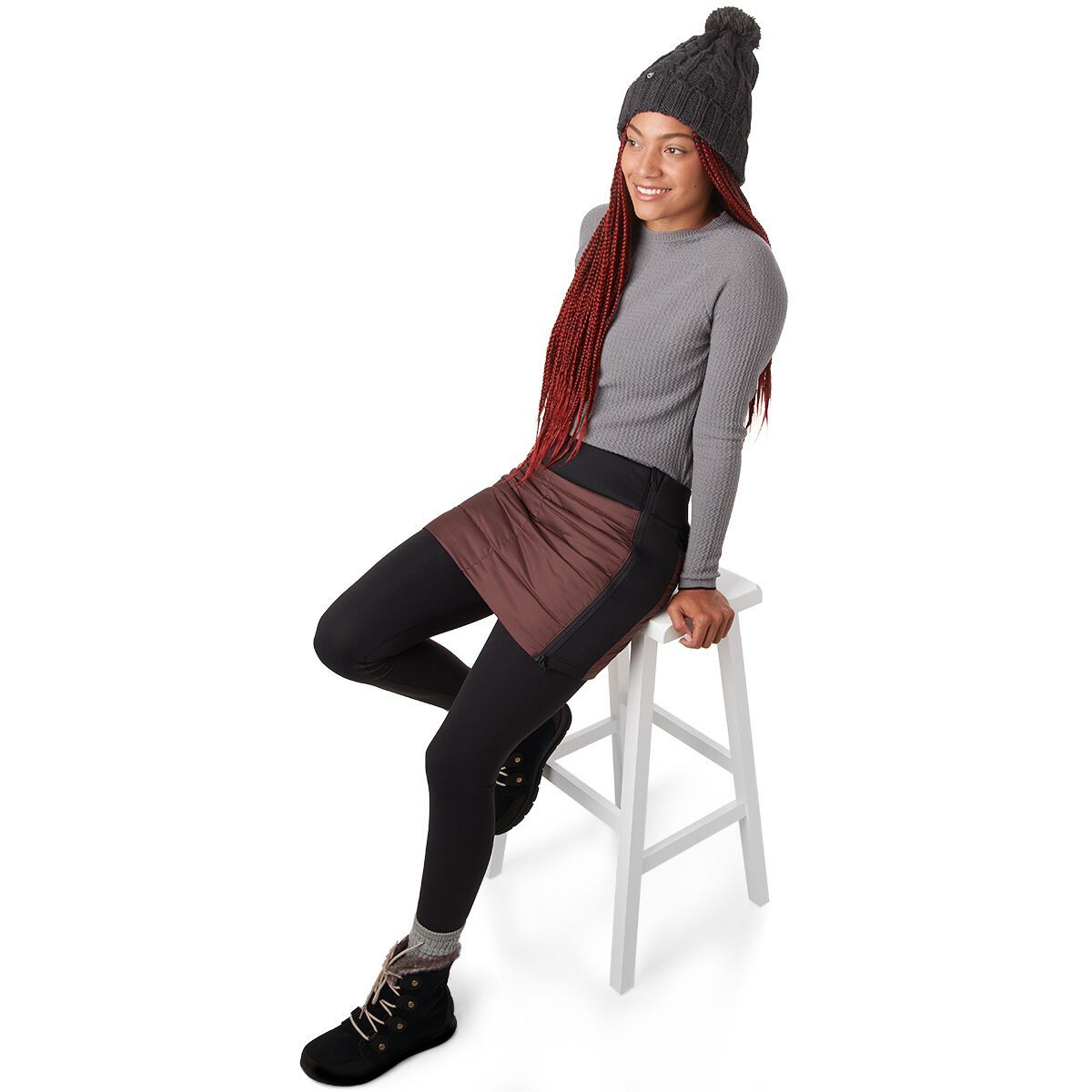 Backcountry Stansbury ALLIED Down Skirt - Women's French Roast, L