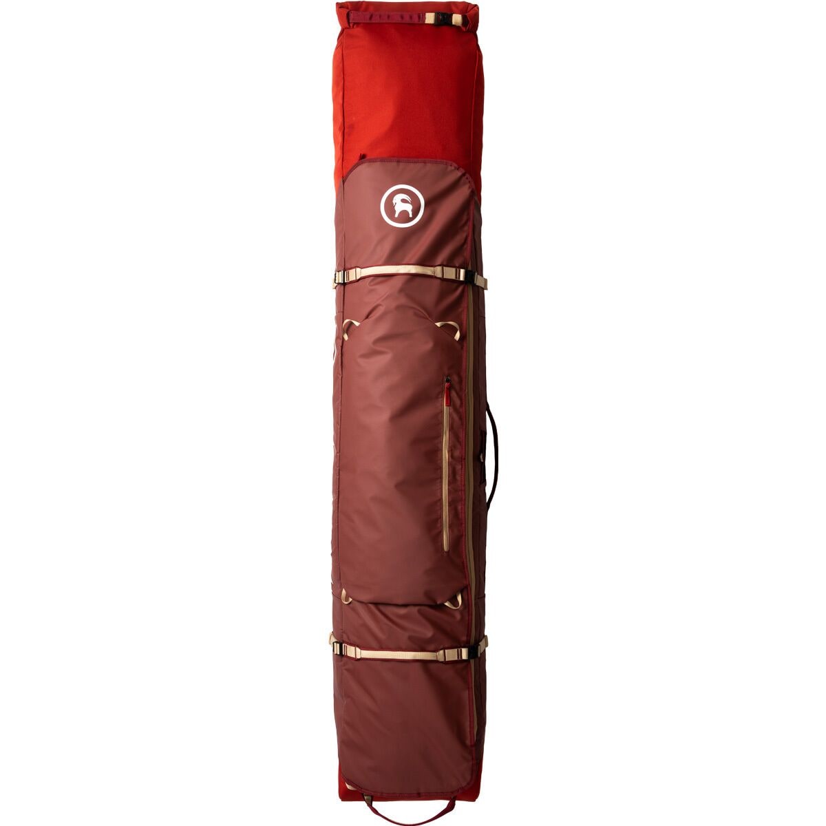 Buy BRUBAKER Padded Ski Bag Skibag Carver Pro 2.0 with Strong 2-Way Zip and  Compression Straps - Orange Black - 66 7/8