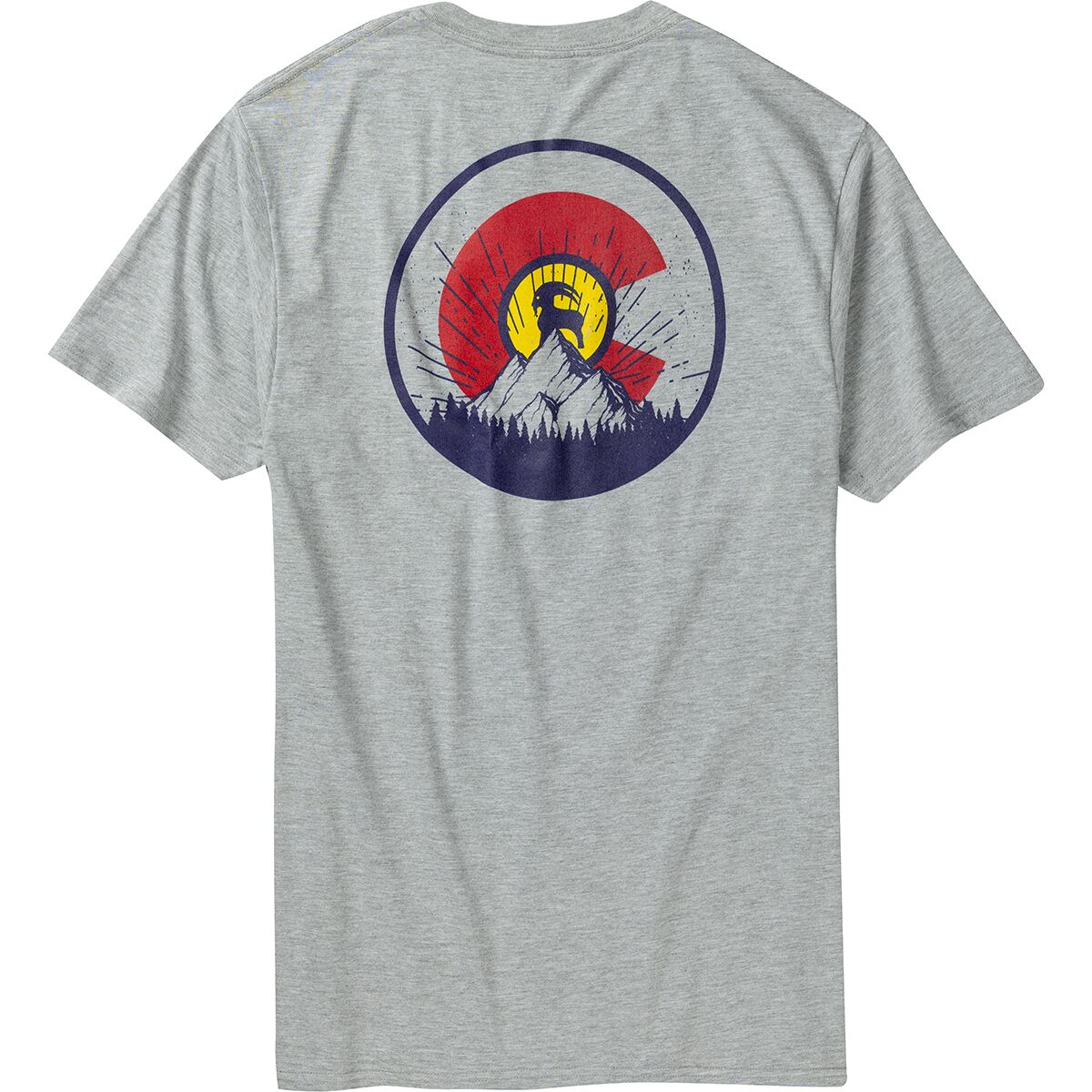 Backcountry Backcountry Colorado Flag T-Shirt - Men's Silver, M