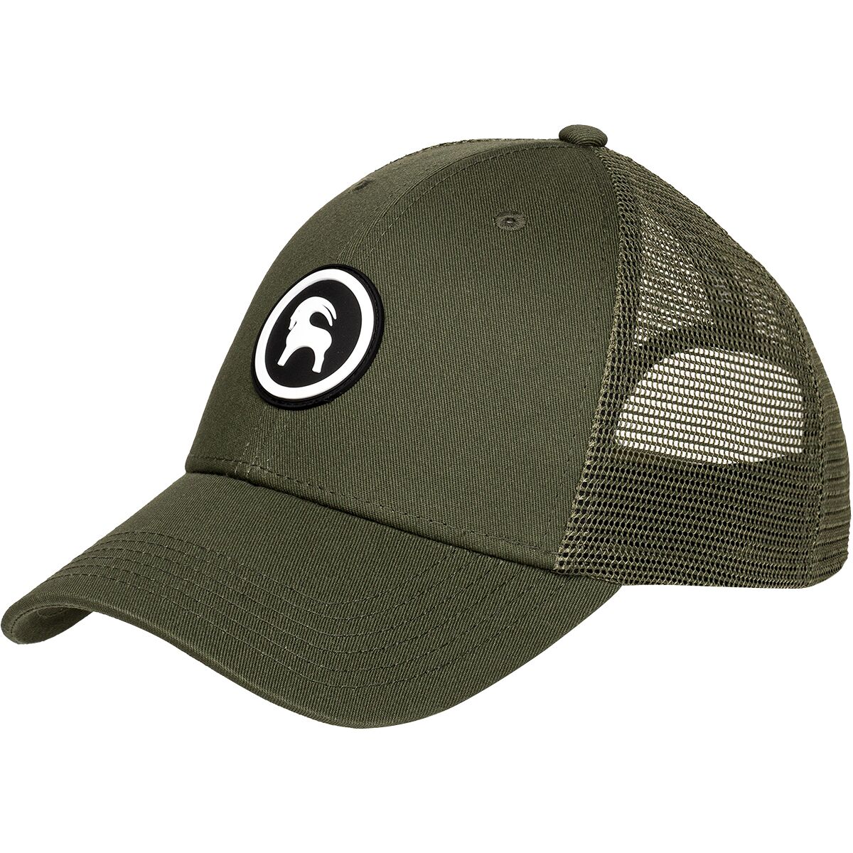 Backcountry Patch Goat Trucker Hat Olive Night, One Size