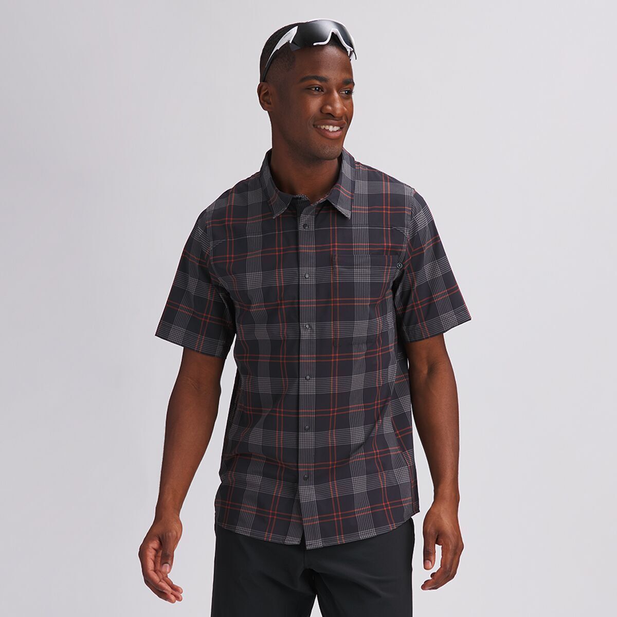 Backcountry Button-Up MTB Jersey - Past Season - Men's Black Plaid2, L