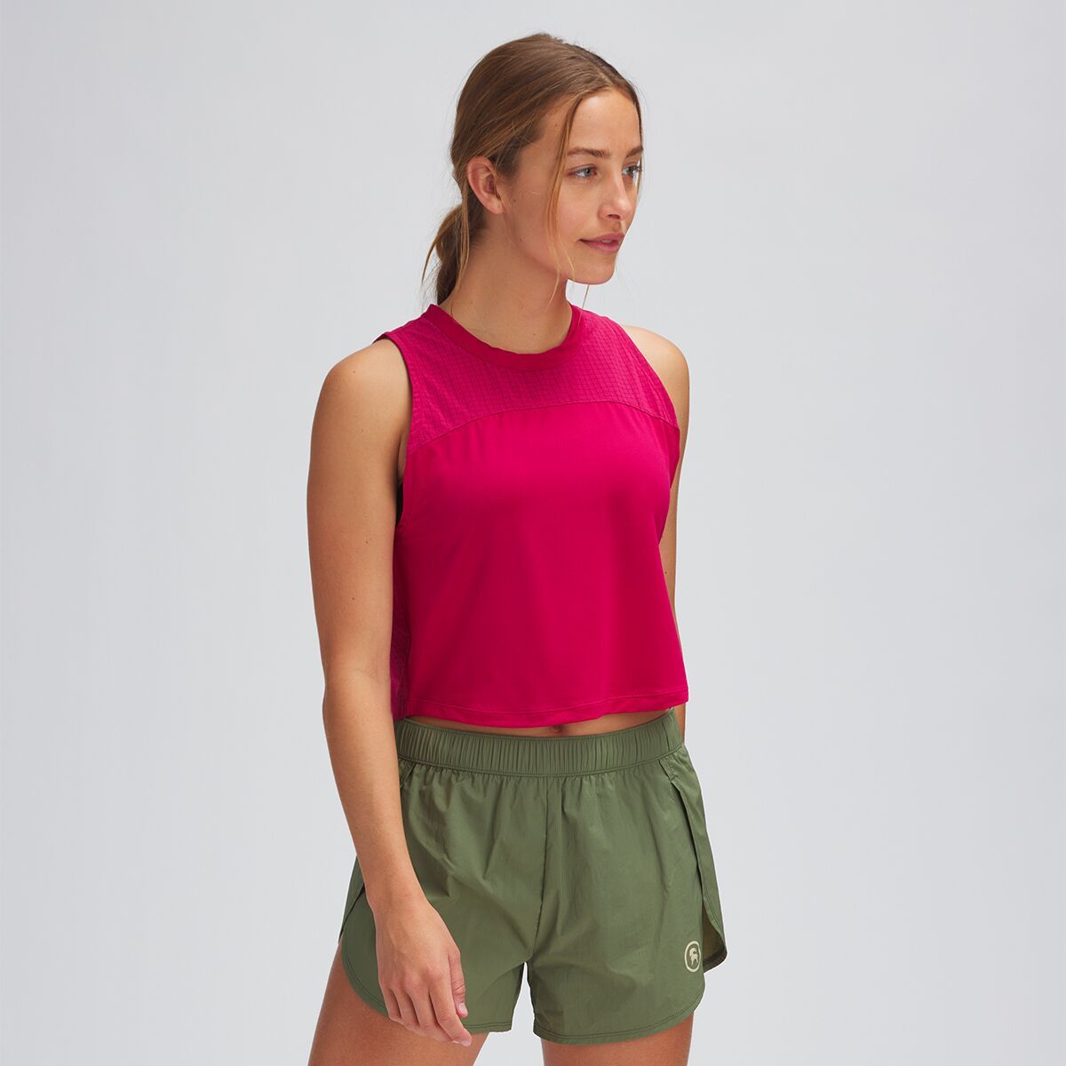 Backcountry Cropped Mesh Muscle Tank - Past Season - Women's Sangria, S