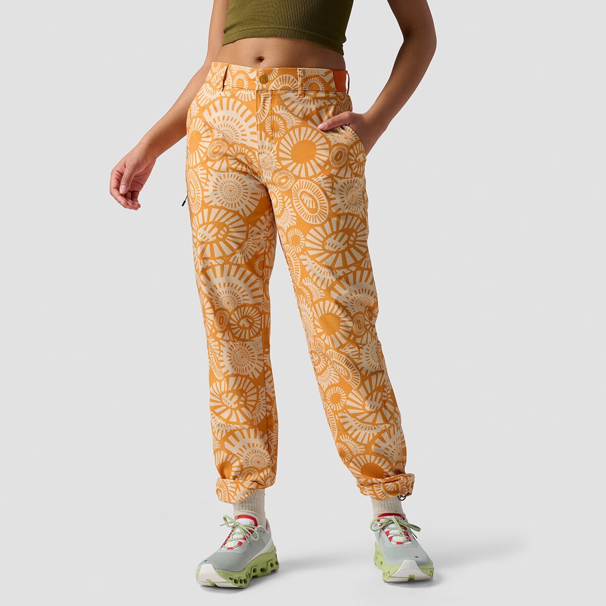 Backcountry Wasatch Ripstop Trail Pant - Women's Sunflower Ameoba Wheel Print, 6