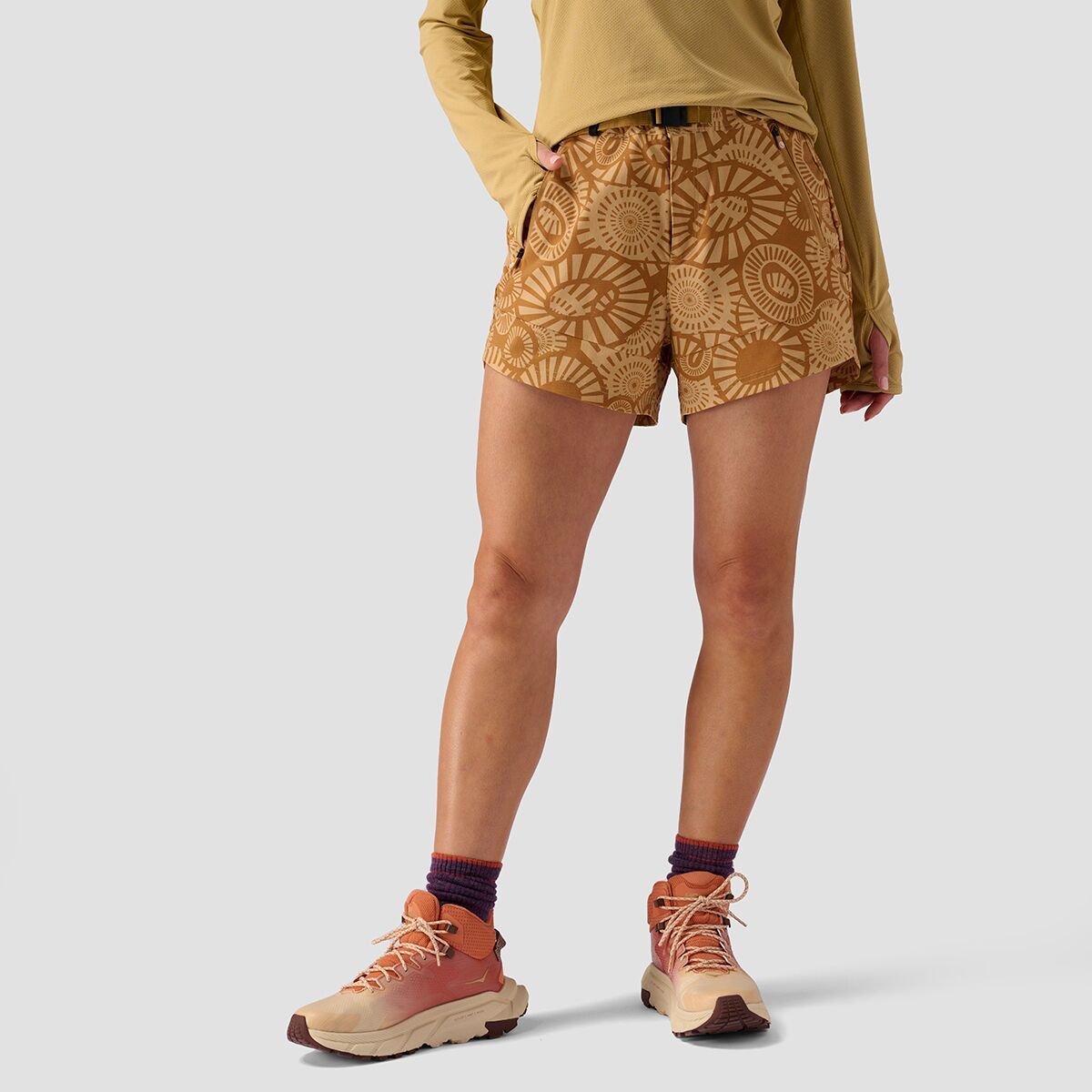 Backcountry Wasatch Ripstop 3.5in Short - Women's Starfish/Bistre Wheel Print, XS