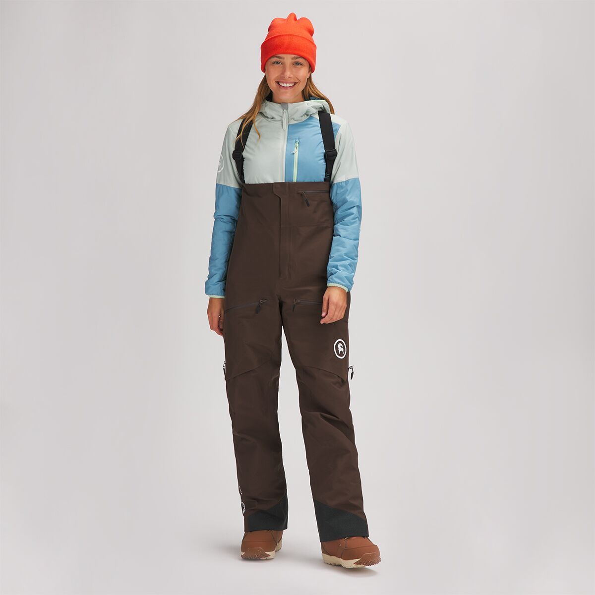 Backcountry Cardiac GORE-TEX PRO Bib Pant - Women's Cold Brew/Black, M