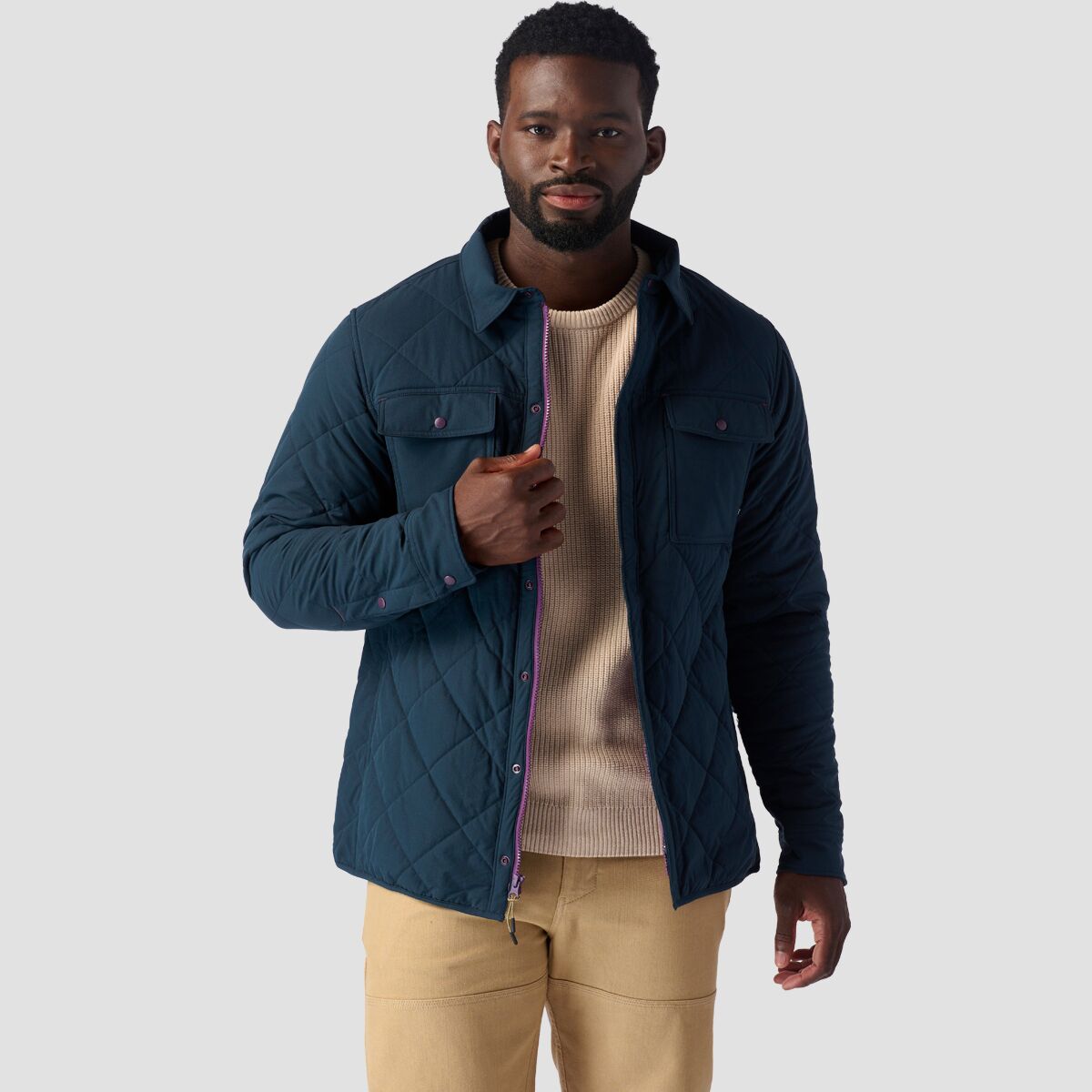 Quilted Insulated Shirt Jacket - Men