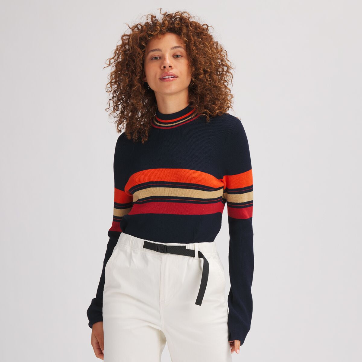 Backcountry Mockneck Stripe Sweater - Women's