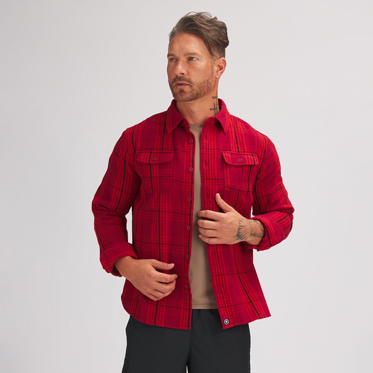 Backcountry Flannel Button Down Shirt - Men's Bearberry/Cayenne Plaid, M