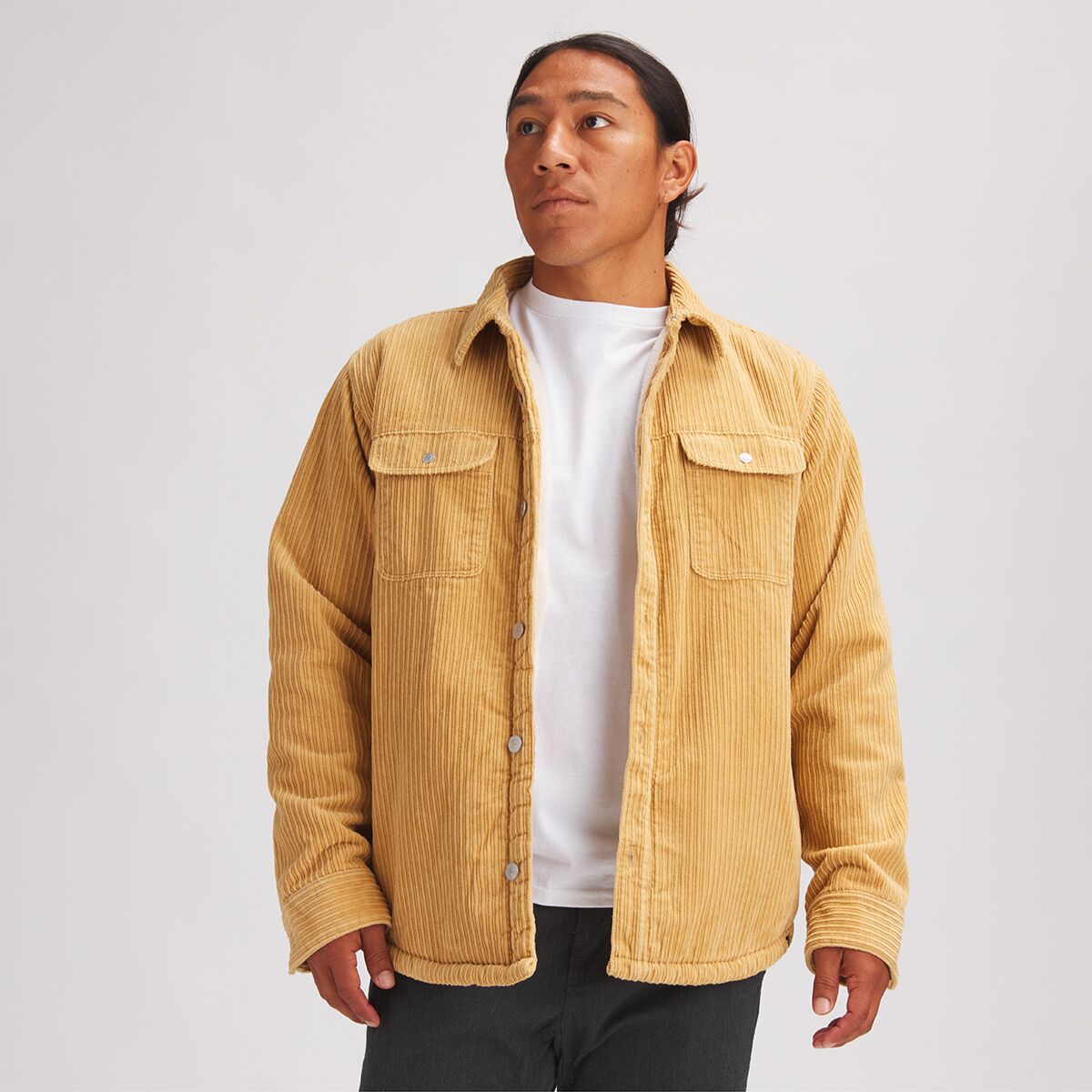 Corduroy High Pile Fleece Lined Shirt Jacket - Men