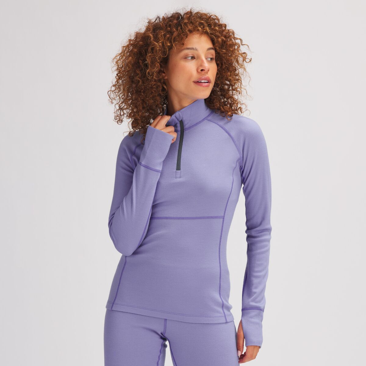 Backcountry Spruces Mid-Weight Merino Baselayer 1/4-Zip Top - Women's Aurora, M