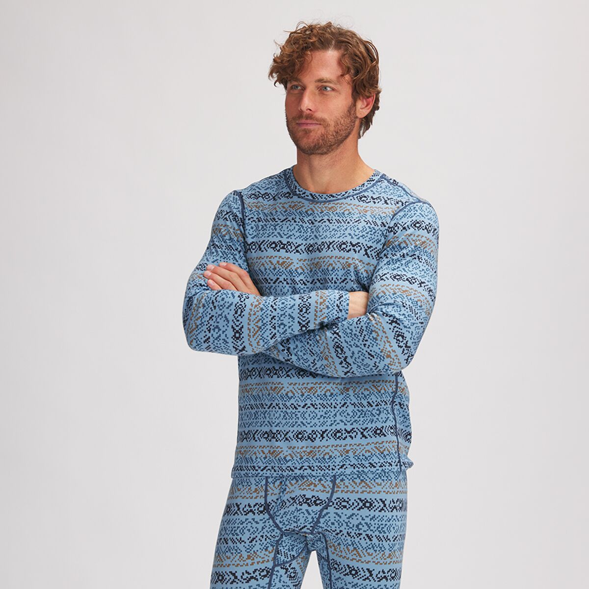 Backcountry Spruces Print Merino Baselayer Crew - Men's product image