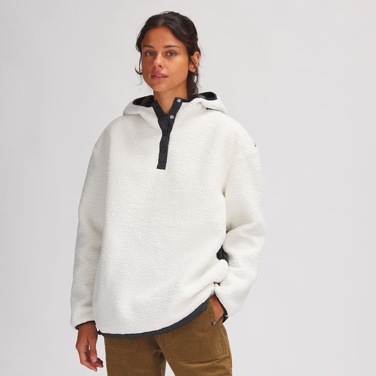 Backcountry Insulated Sherpa Hoodie - Women's Sandpiper/Black, M