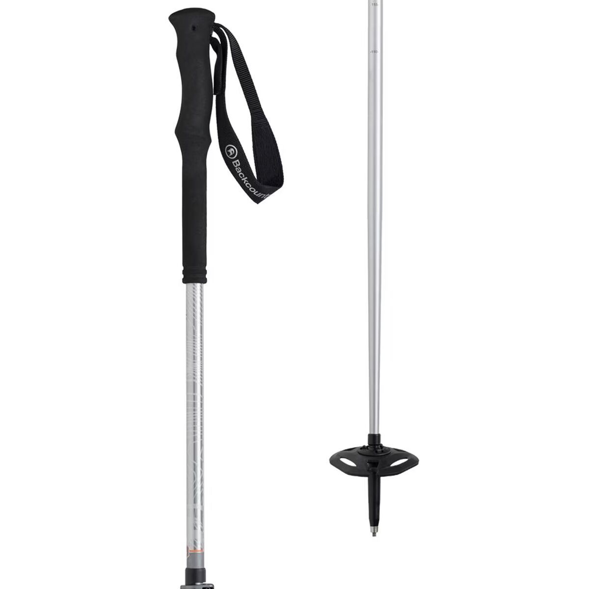 Backcountry Aluminum Ski Touring Pole Black Geo Topo, One Size