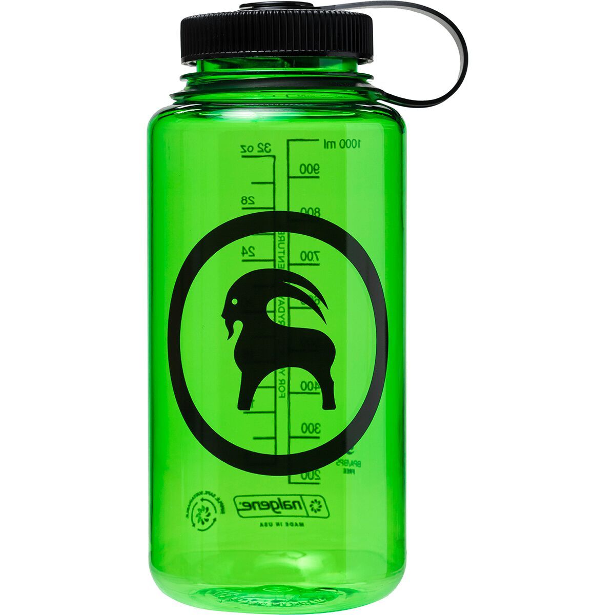 Backcountry x Nalgene Goat Logo 32oz Wide Mouth Sustain Bottle Melon Ball/Black/Black, One Size