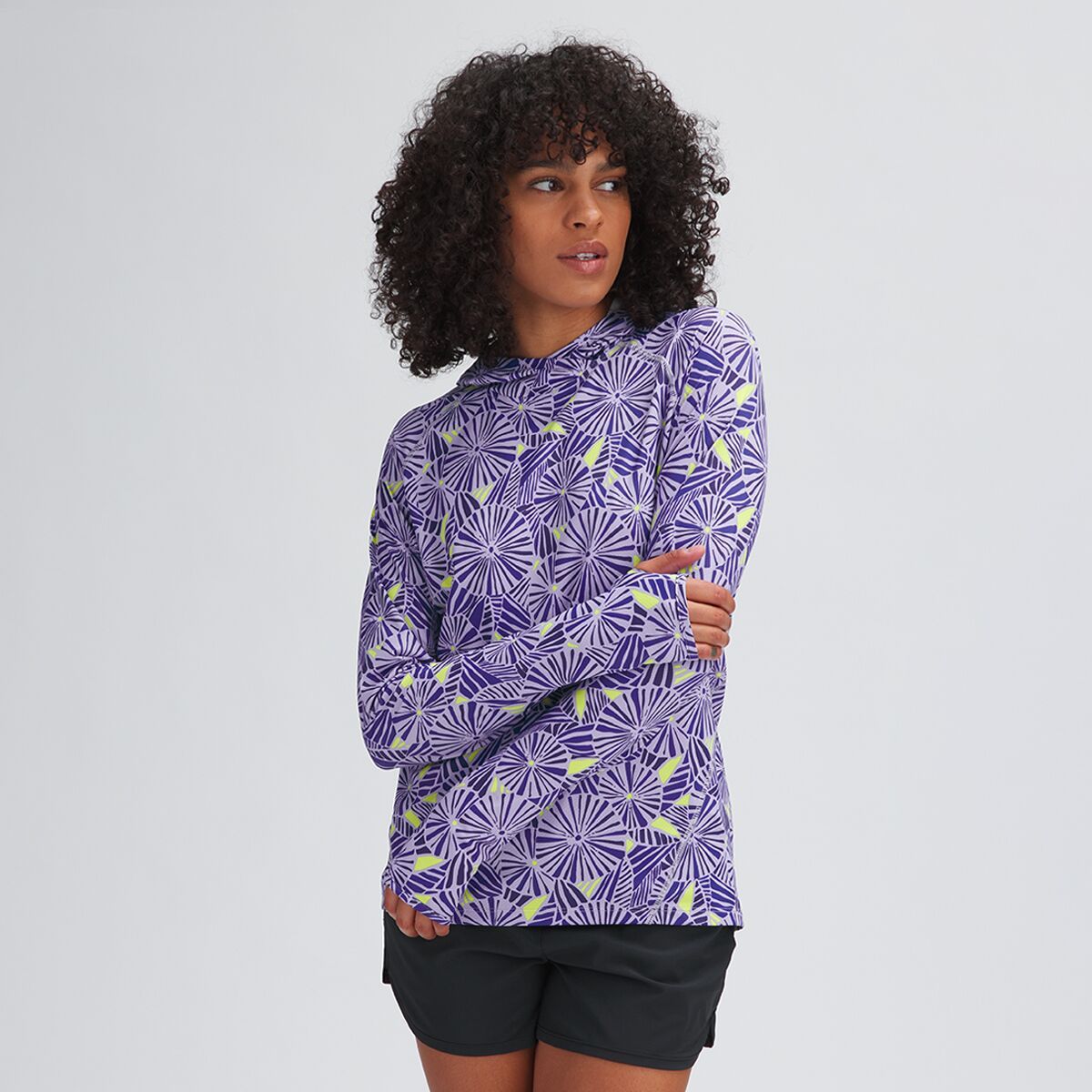 Backcountry Tahoe Sun Hoodie - Women's Orchid Petal Floral Print, XXL