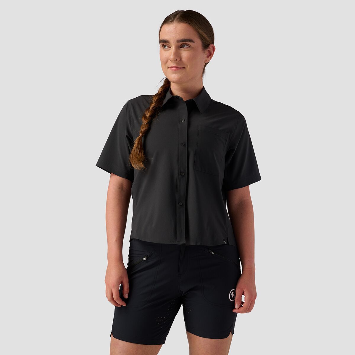 Backcountry Button-Up MTB Jersey - Women's Black, XXL
