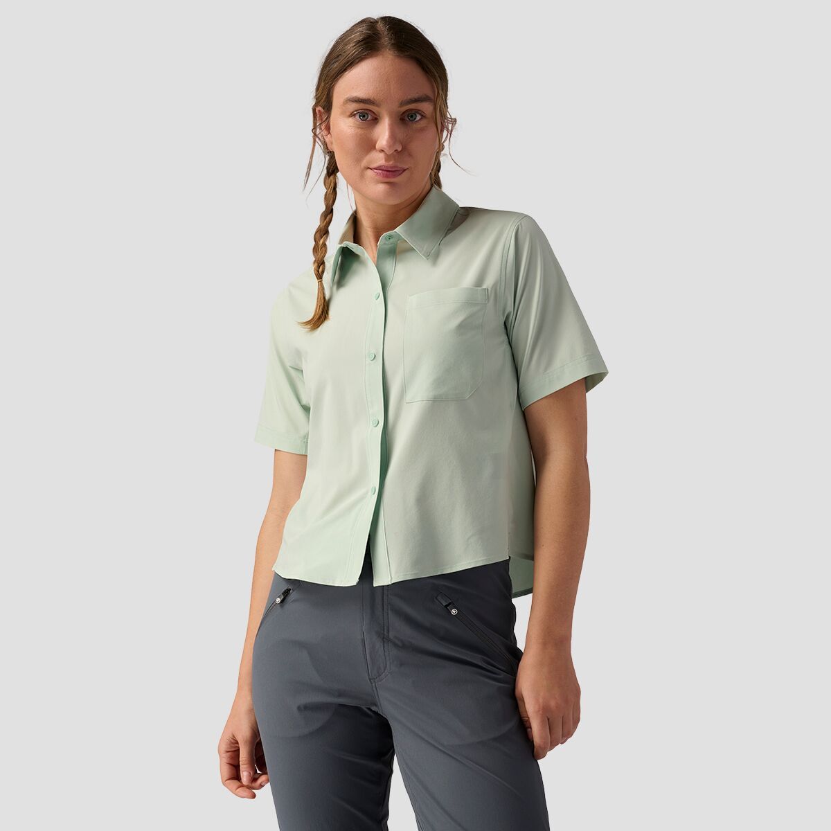 Backcountry Slickrock Short-Sleeve Button-Up Jersey - Women's Silt Green, XXL