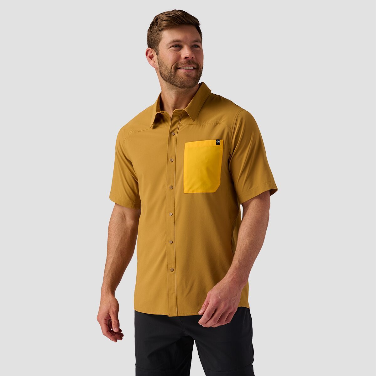 Backcountry Button-Up MTB Jersey - Men's Bistre, L