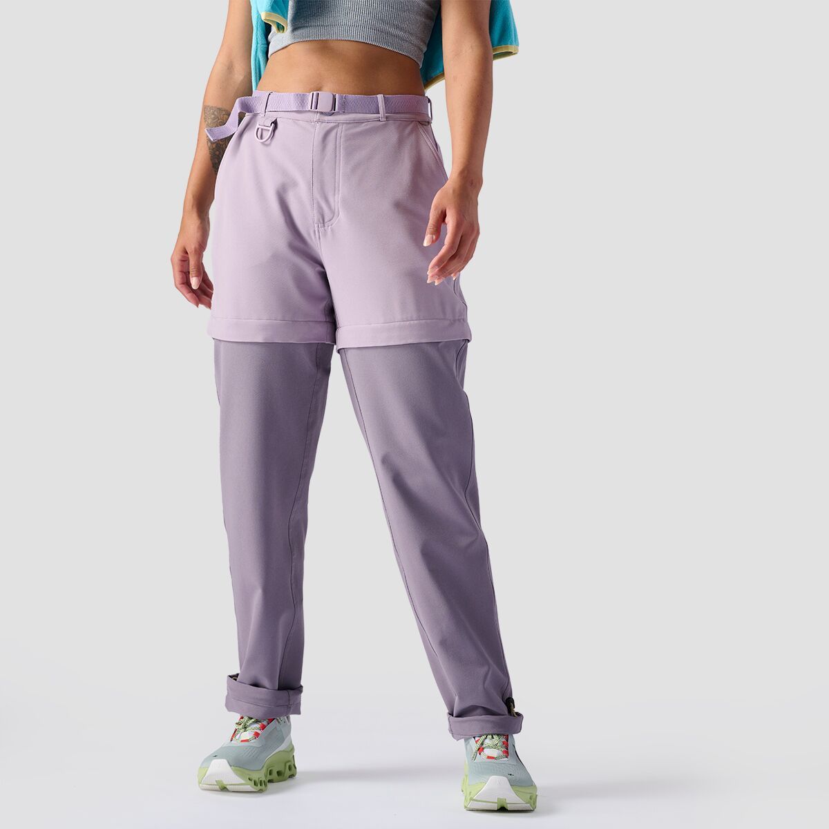 Backcountry Wander Zip Off Pant - Women's Purple Sage/Lavender Gray, L