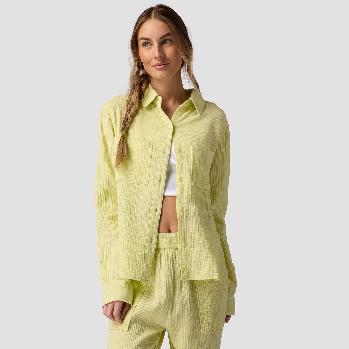Backcountry Backcountry Cotton Gauze Long-Sleeve Button-Down - Women's Luminary, L