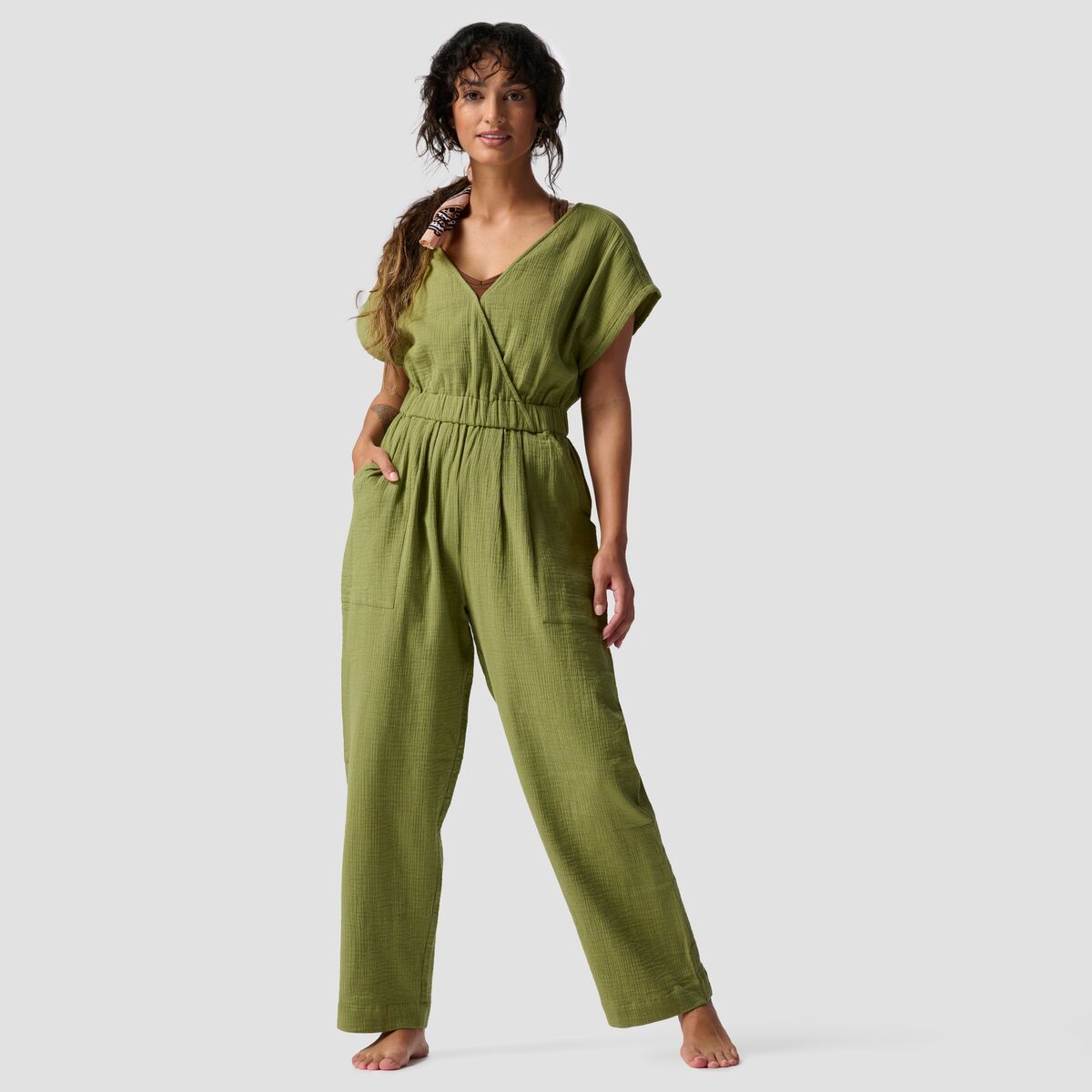 Sleeveless Cotton Gauze Jumpsuit Women's by Backcountry