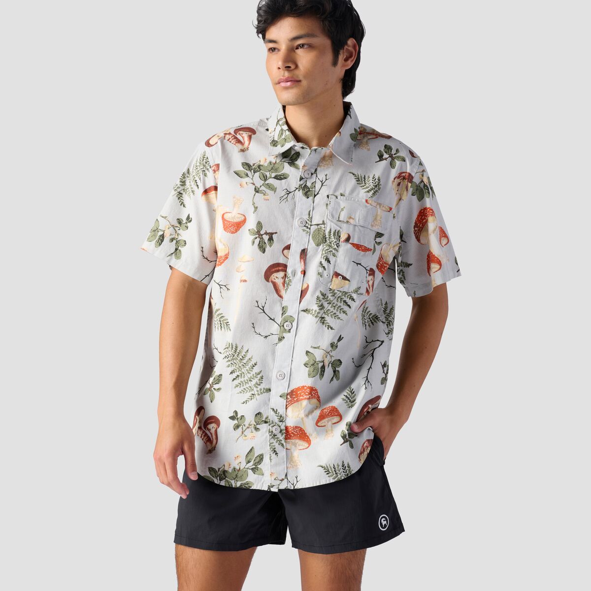 Backcountry Ripstop Button-Up Shirt - Men's Mushroom Print, S