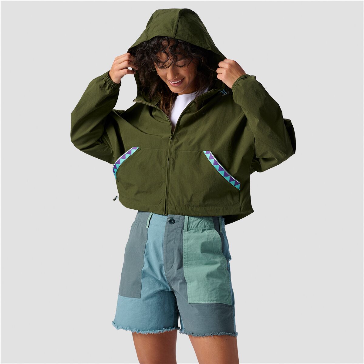 Backcountry Cropped Full Zip Hooded Jacket - Women's