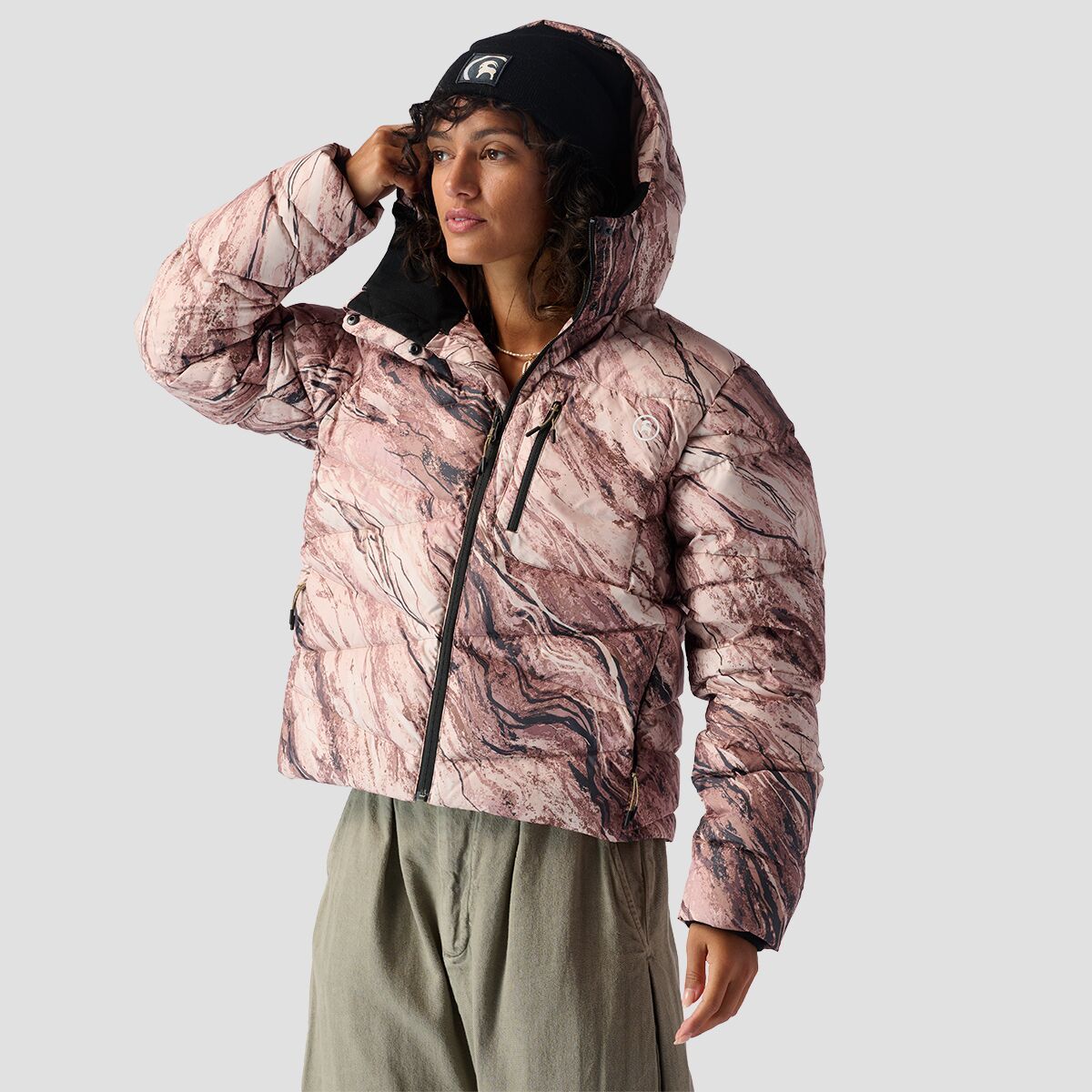 Backcountry Stansbury ALLIED Down Jacket - Women's Desert Stone Pink Print, M