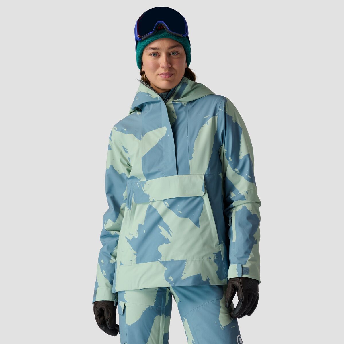 Backcountry Last Chair Stretch Insulated Anorak - Women's Goblin Blue Check Camo, L