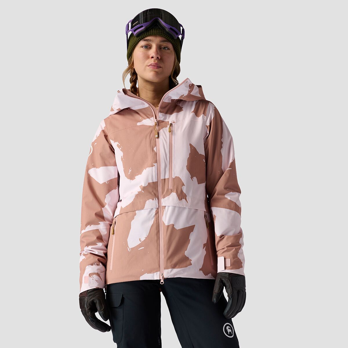 Backcountry Last Chair Stretch Insulated Jacket - Women's Peach Whip Check Camo, L