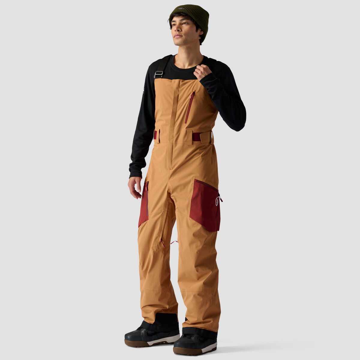 Backcountry Last Chair Stretch Insulated Bib Pant - Men's Brown Sugar/Fired Brick, S