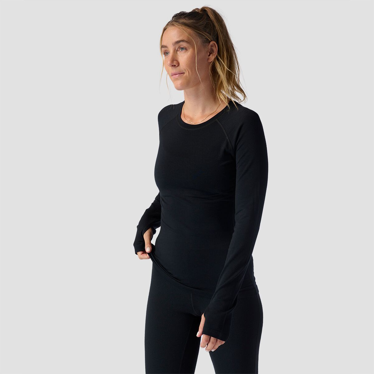 Backcountry Spruces Lightweight Merino Crew - Women's Black, L
