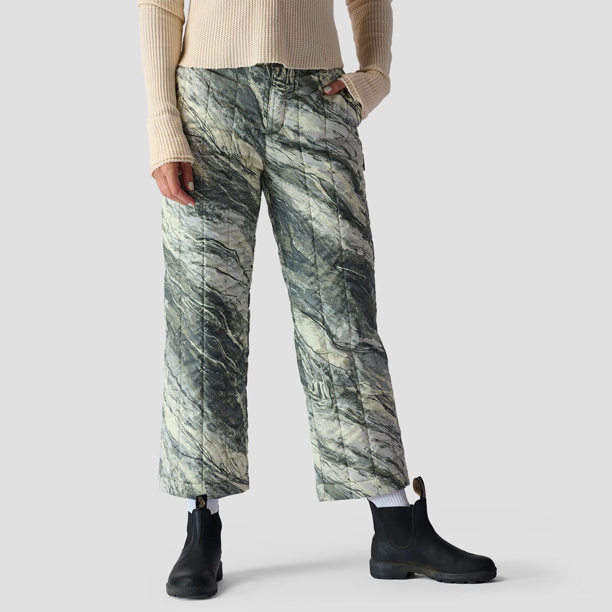 Backcountry Backcountry Oakbury Print Synthetic Quilted Pant - Women's Desert Stone Green Print, 2