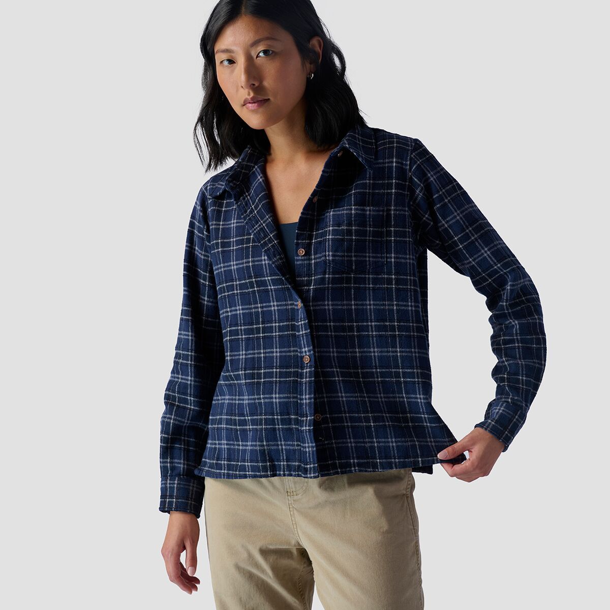 Backcountry Range Long-Sleeve Plaid Shirt - Women's Navy Plaid, M