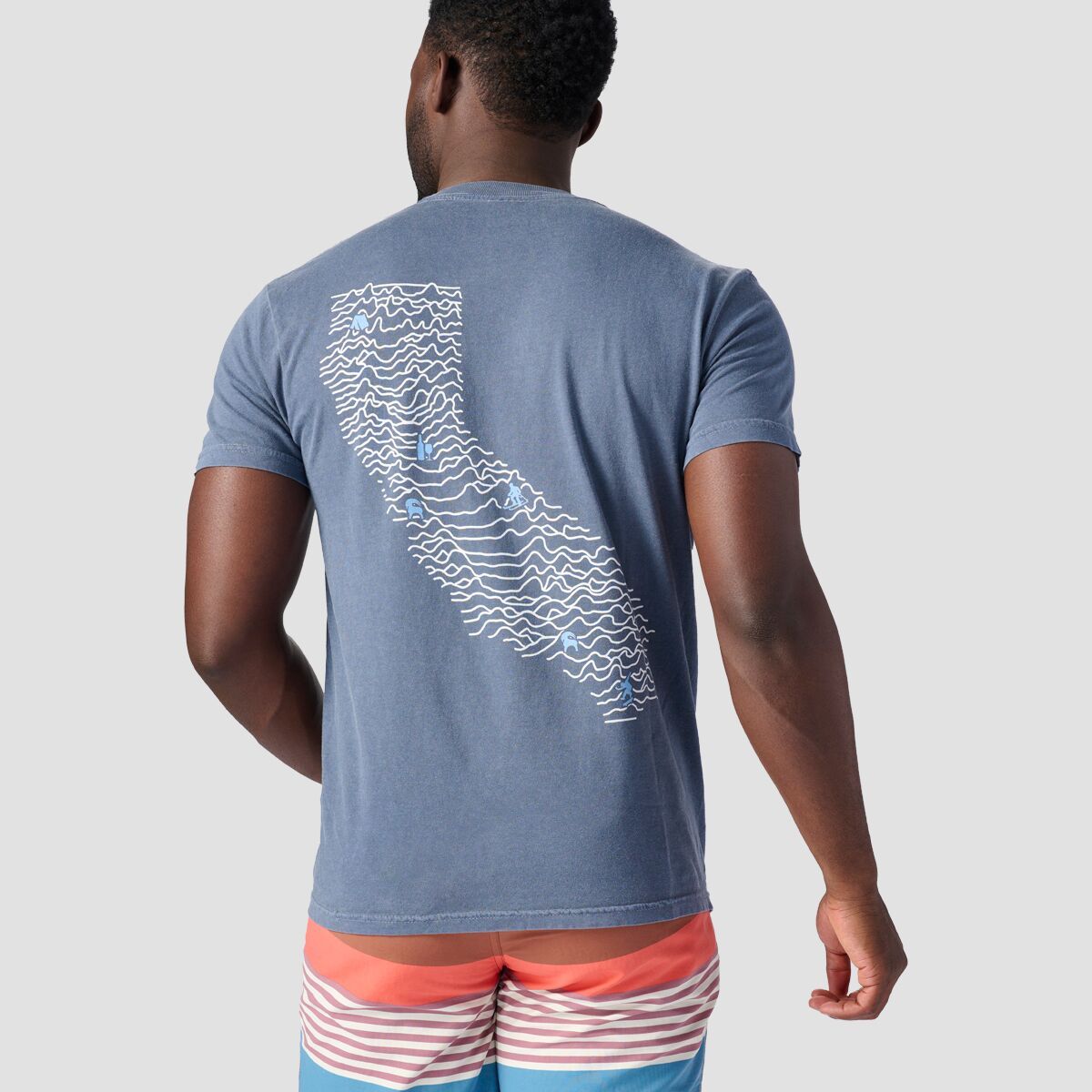 Backcountry California Topo Adventure T-Shirt Denim, S