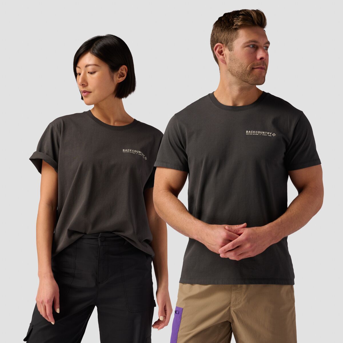 Backcountry Built For Adventure T-Shirt Black Wash, S