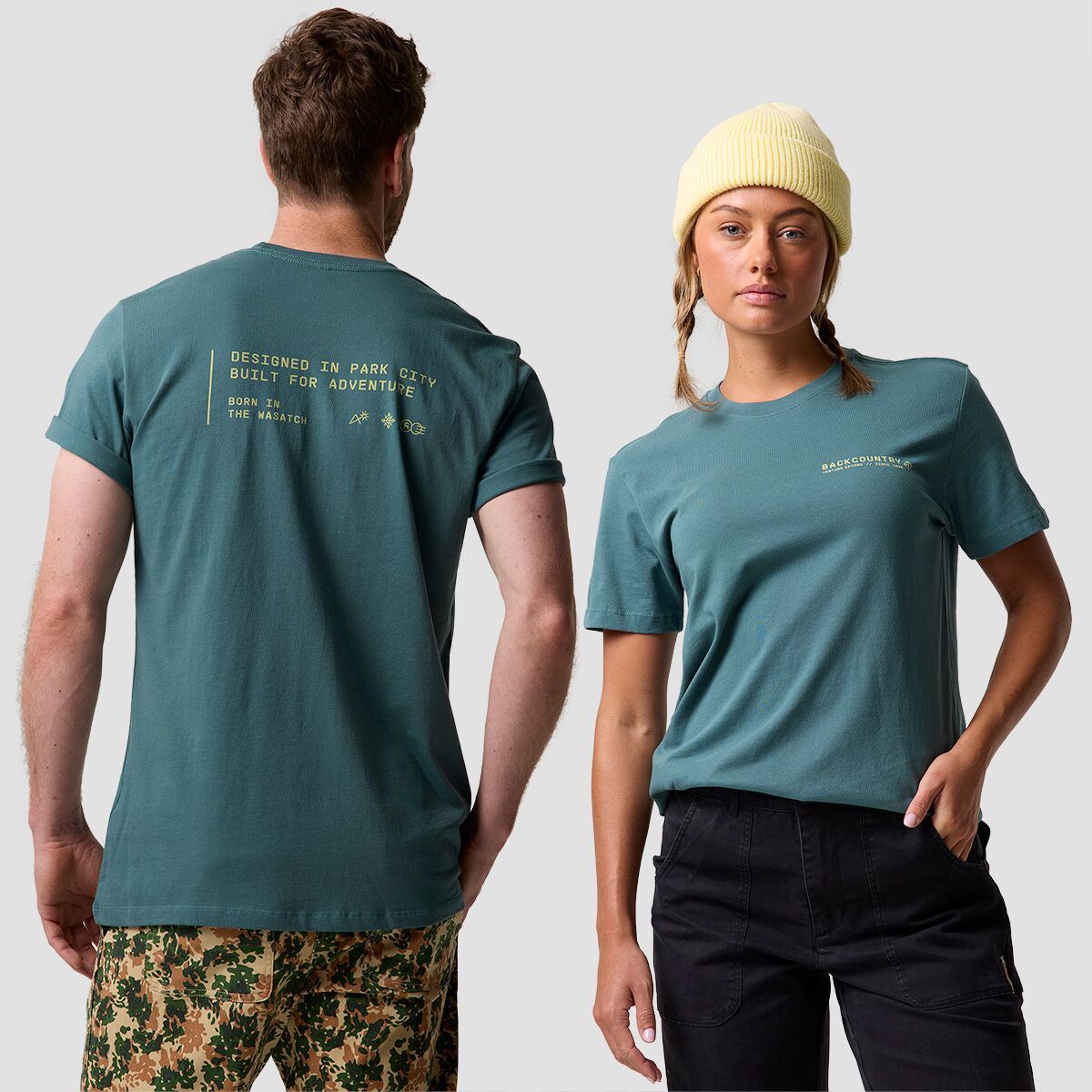 Backcountry Built For Adventure T-Shirt Oil Blue