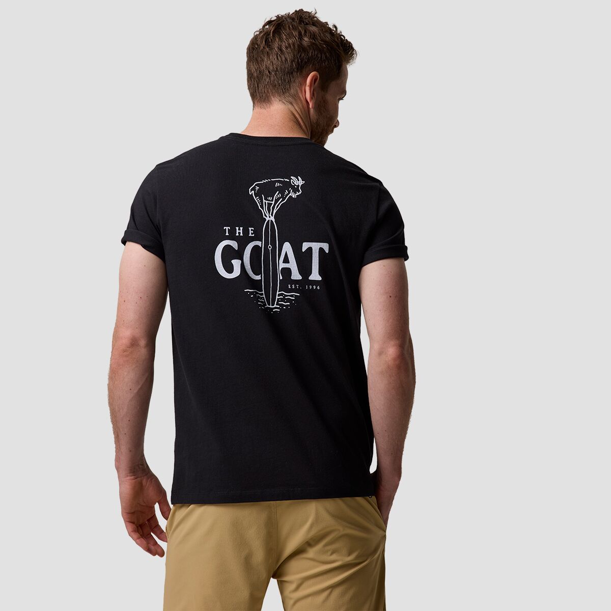 (取寄) バックカントリー クライミング ゴーツ T-シャツ Backcountry Climbing Goats T-Shirt Black Backcountry Surfing Goat T-Shirt - Clothing