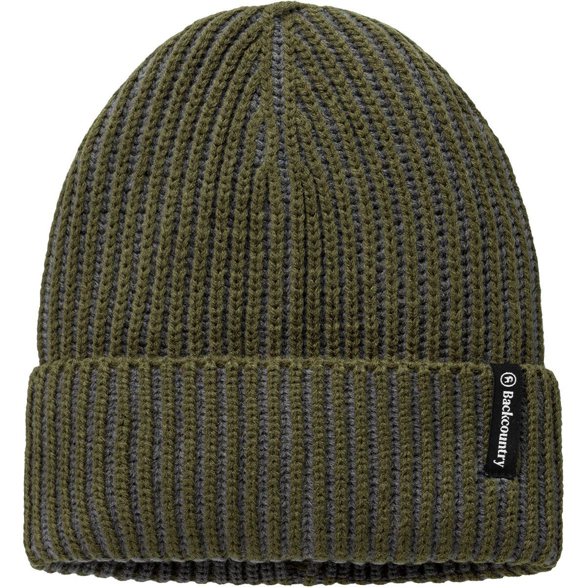 Backcountry Rib Knit Beanie Olive Brown, One Size