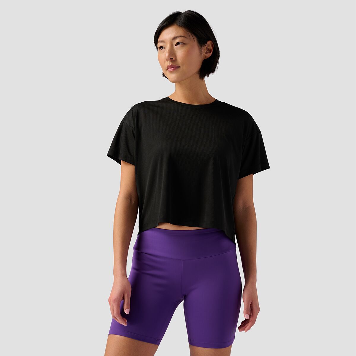 Backcountry Destination Lightweight Crop Tee - Women's Black, L