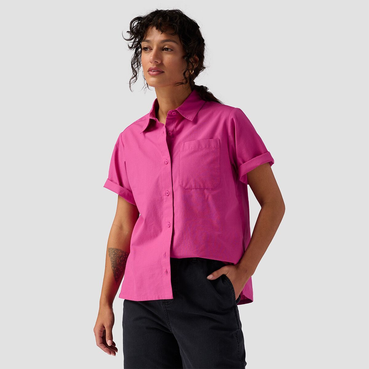Backcountry Cotton Button-Up - Women's Rose Violet, XS
