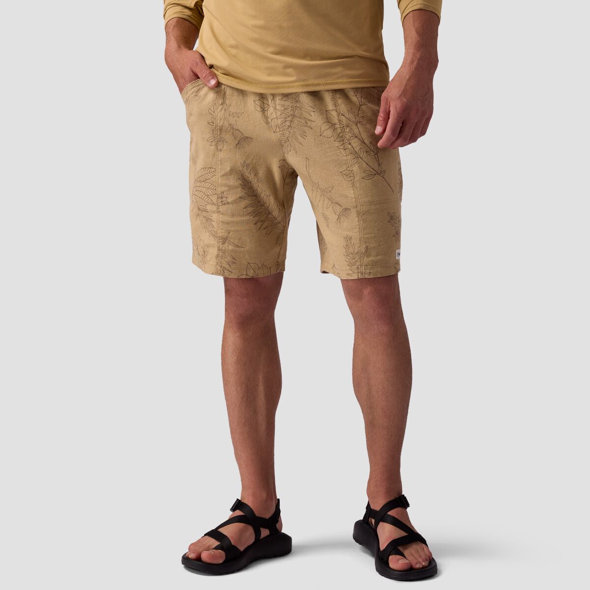Backcountry Backcountry High Uinta Hemp Blend Short - Men's Starfish Leaf Print, S