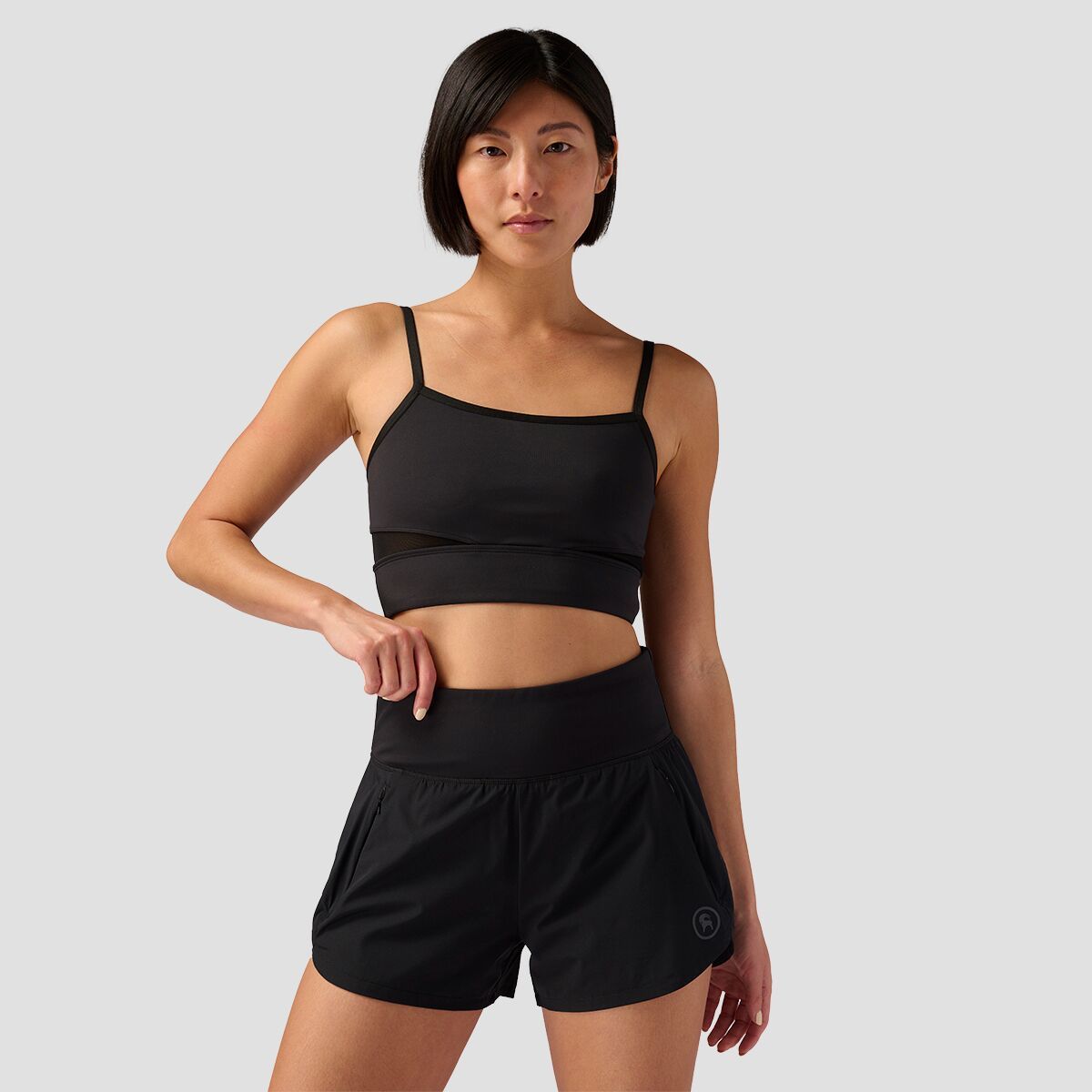 Backcountry Square Neck Bra Top - Women's Black, L