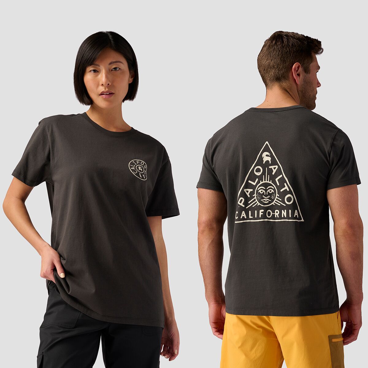 Backcountry Palo Alto Pyramid T-Shirt Black Wash, XS
