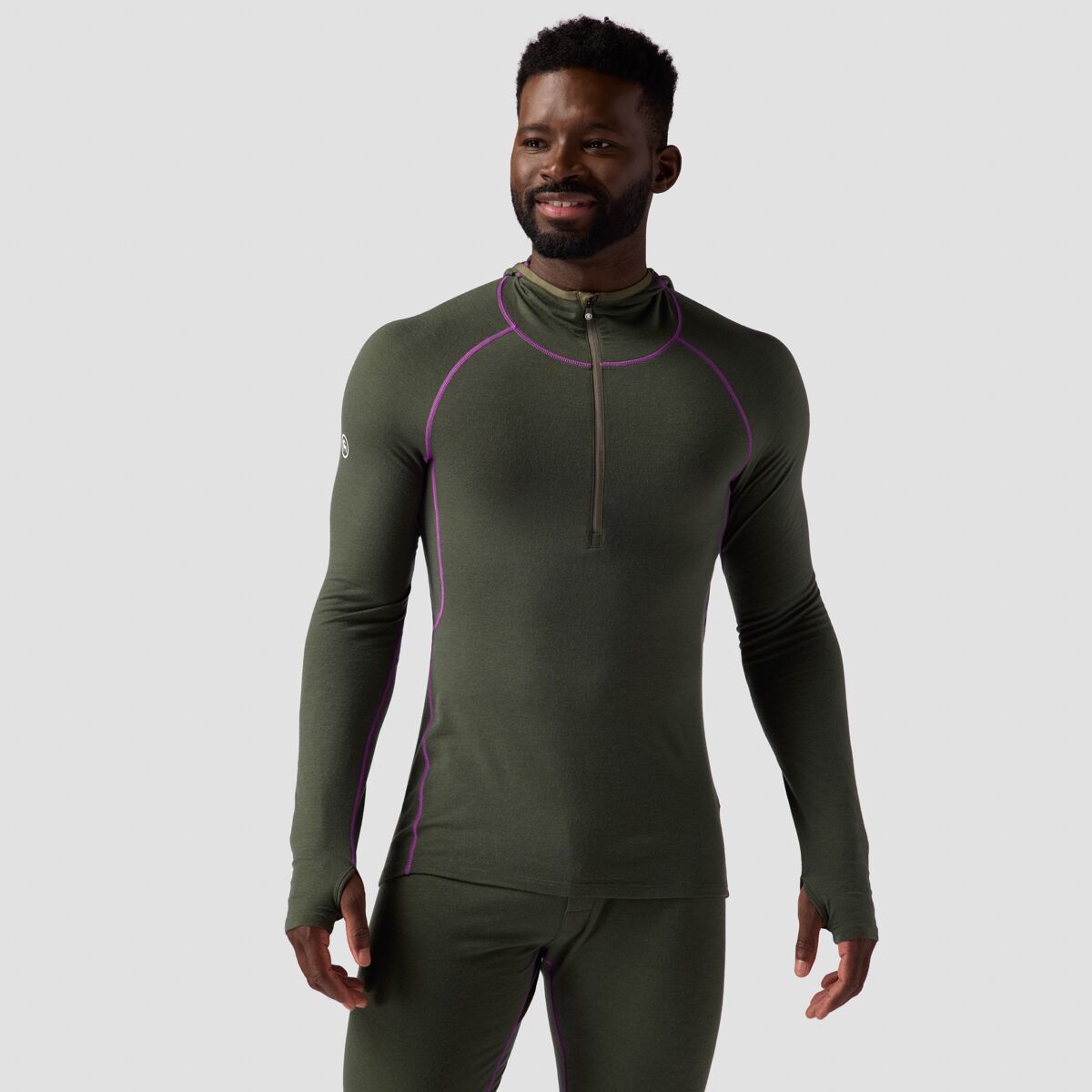 Backcountry Cedars RWS Merino Lt-Wt Baselayer 1/2-Zip Scuba Top - Men's Climbing Ivy, M