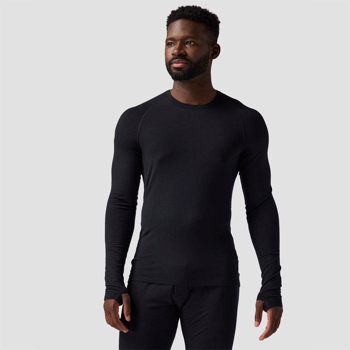 Backcountry Backcountry Cedars RWS Merino Lt-Wt Baselayer Crew Top - Men's Black, XXL