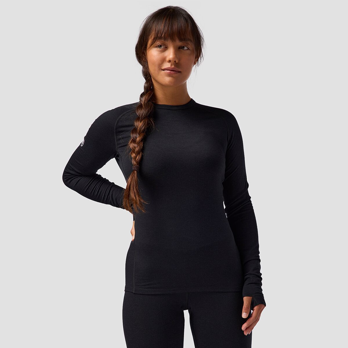 Backcountry Cedars RWS Merino Lt-Wt Baselayer Crew Top - Women's Black, XL