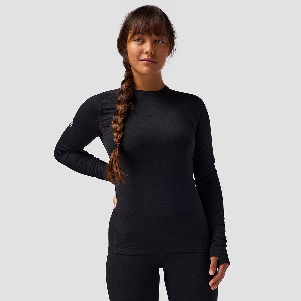 Backcountry Backcountry Cedars RWS Merino Lt-Wt Baselayer Crew Top - Women's Black, XL