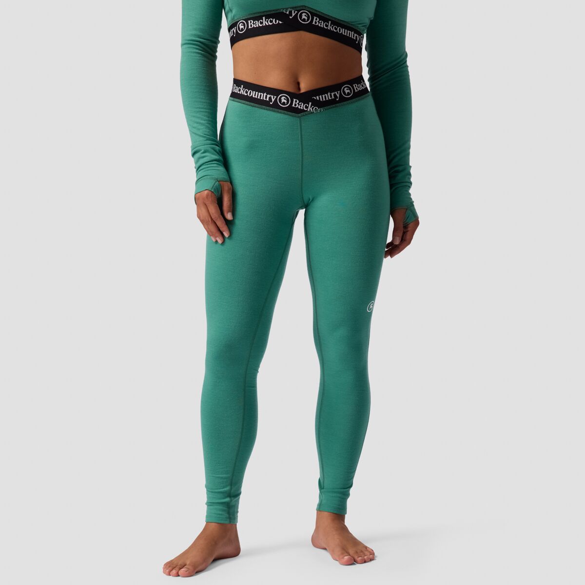 Backcountry Cedars RWS Merino Lt-Wt Baselayer V-Waist Bottom - Women's Gearhead Green, XS