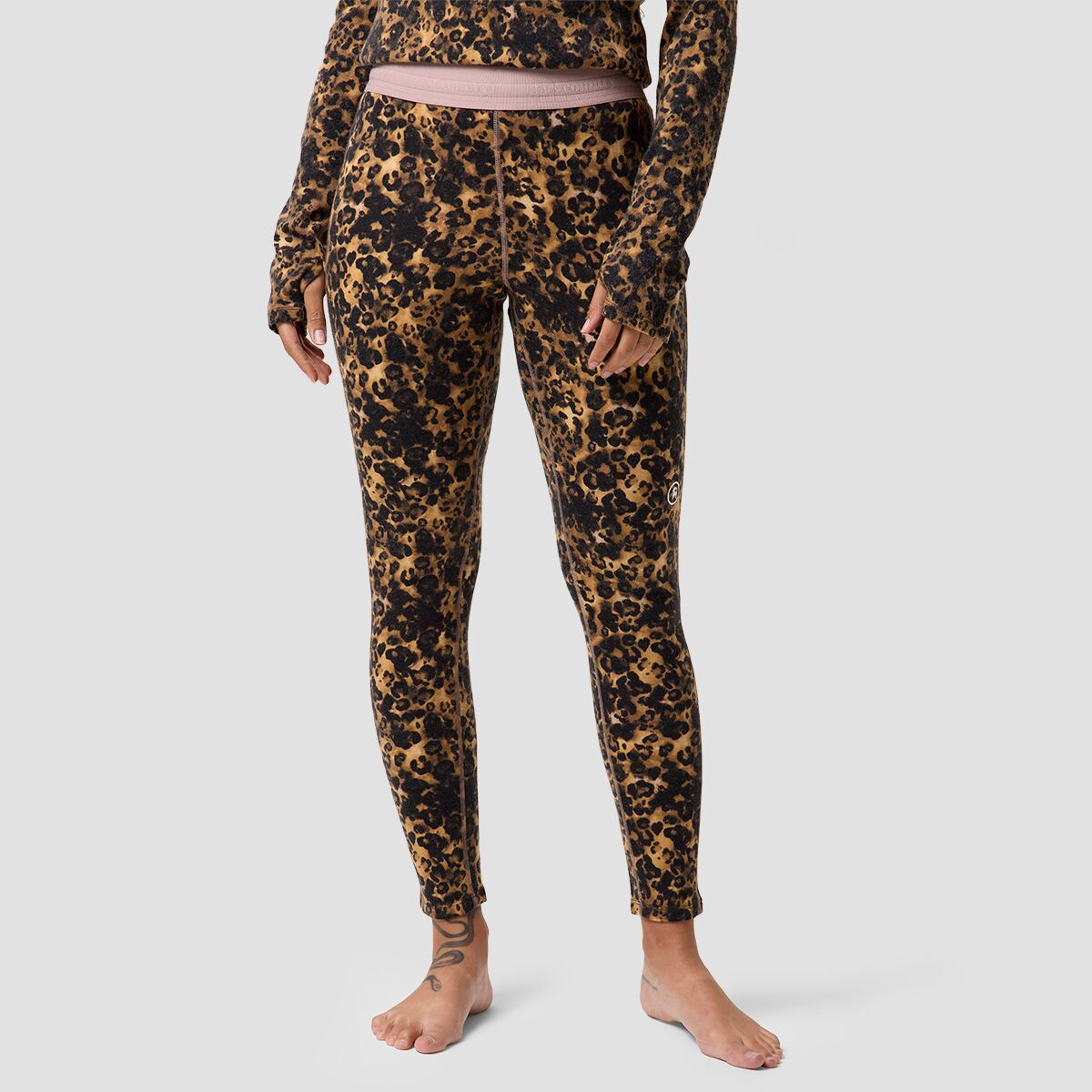 Backcountry Backcountry Cedars RWS Merino Mid-Wt Baselayer Bottom - Women's Leoportoise Print, XS